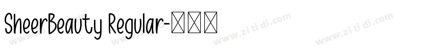 SheerBeauty Regular字体转换